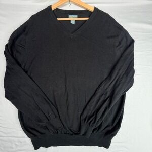 Duck Head Sweater XL Black V-Neck Cotton Modal Blend Long Sleeve Classic